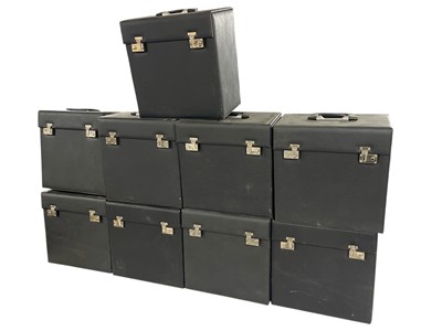 Lot 587 - NINE STRONG QUALITY LP RECORD CASES.