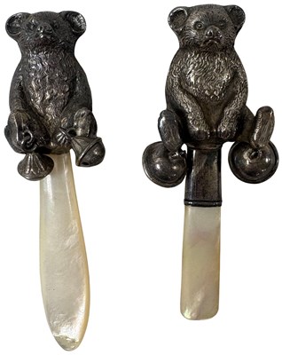 Lot 55 - TWO EARLY 20TH CENTURY CHILD'S RATTLES