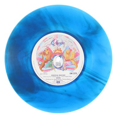 Lot 194 - QUEEN - BOHEMIAN RHAPSODY - 1978 BLUE VINYL 7" COPY (EMI 2375)
