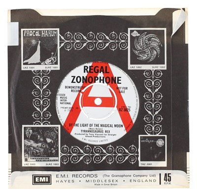 Lot 236 - T. REX BY THE LIGHT OF THE MAGICAL MOON RARE DEMO 7" TOP COPY