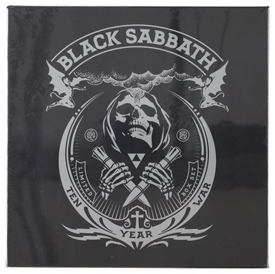 Lot 245 - BLACK SABBATH THE TEN YEAR WAR OZZY ERA LP, 7" BOX SET ARCHIVE COPY