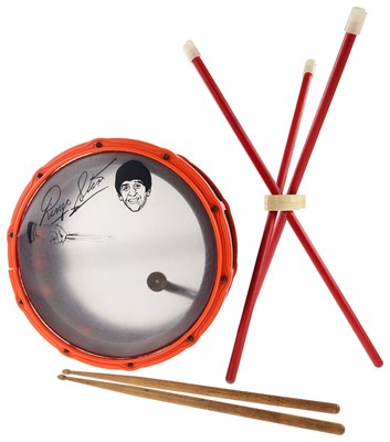 Lot 161 - THE BEATLES - RINGO STARR SELCOL DRUM WITH STAND.