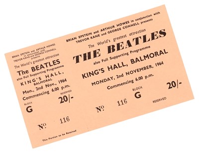 Lot 247 - THE BEATLES - UNUSED BALMORAL TICKET.