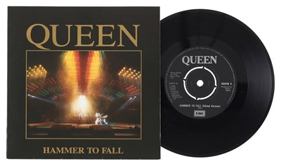 Lot 306 - QUEEN HAMMER TO FALL RARE 7" WITH WITHDRAWN SLEEVE