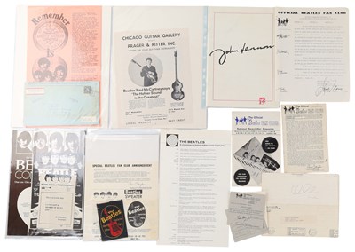 Lot 170 - THE BEATLES - FAN CLUB MEMORABILIA COLLECTION.