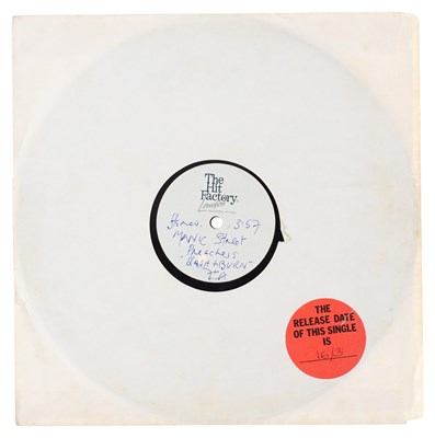 Lot 347 - MANIC STREET PREACHERS - SLASH N' BURN - 10" ACETATE 1992 - THE HIT FACTORY