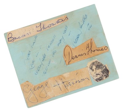 Lot 308 - THE BEATLES - GEORGE HARRISON SIGNATURE.