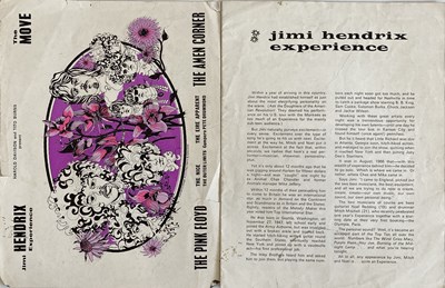 Lot 87 - RARE CONCERT PROGRAMMES- JIMI HENDRIX / PINK FLOYD / T REX / DAVID BOWIE.