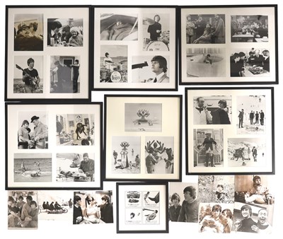 Lot 284 - THE BEATLES - FRAMED ORIGINAL HELP! (1965) PHOTOGRAPHS.