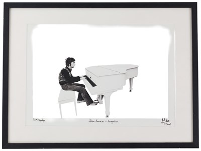 Lot 288 - THE BEATLES - JOHN LENNON - TOM HANLEY SIGNED LIMITED EDITION 'IMAGINE' PHOTOGRAPH.