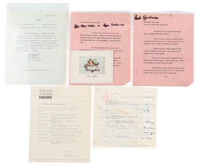 Lot 319 - DAVID WIGG COLLECTION - CORRESPONDENCE FROM APPLE / NEMS INC CHRISTMAS CARD.