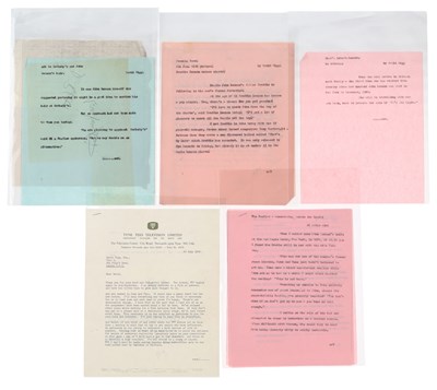 Lot 324 - DAVID WIGG COLLECTION - NOTES/TRANSCRIPTS RELATING TO THE JOHN LENNON INTERVIEW.