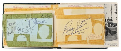 Lot 311 - THE BEATLES - AUTOGRAPH BOOK WITH PAUL, RINGO AND GEORGE SIGNATURES, EASTER 1963.