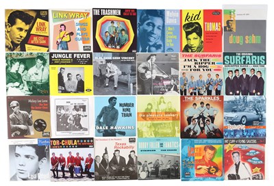 Lot 466 - ROCK 'N' ROLL, ROCKABILLY, SURF, GARAGE 7" COLLECTION REISSUES, PRIVATE PRESSINGS