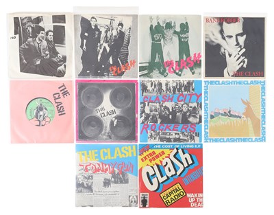 Lot 476 - THE CLASH 7" PACK INCLUDING RARE CAPITOL RADIO EP PROMO