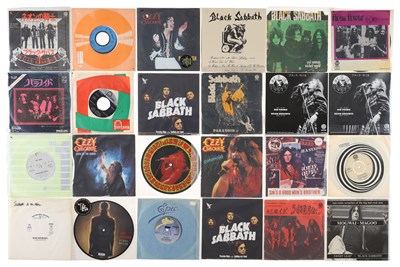 Lot 351 - BLACK SABBATH / RELATED - OVERSEAS/PRIVATE PRESSINGS - 7" COLLECTION