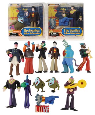Lot 194 - THE BEATLES - YELLOW SUBMARINE FIGURINES.