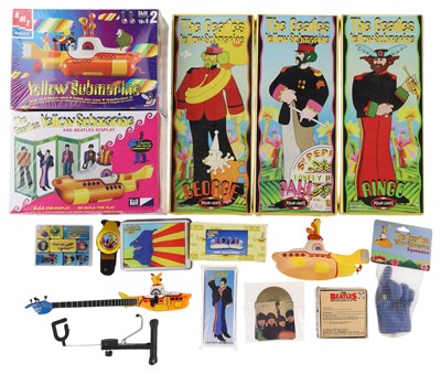 Lot 195 - THE BEATLES - YELLOW SUBMARINE FIGURINES.