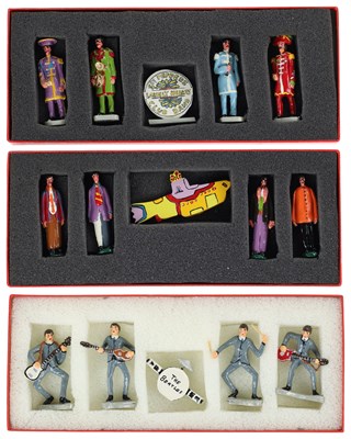 Lot 203 - THE BEATLES - ORIGINAL 'GOOD SOLDIERS' LEAD FIGURINES.