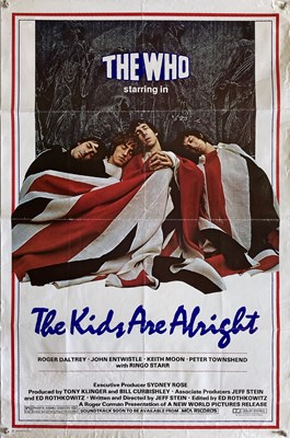 Lot 185 - THE WHO / SMALL FACES POSTERS INC THE KIDS ARE ALL RIGHT US ONE SHEET.
