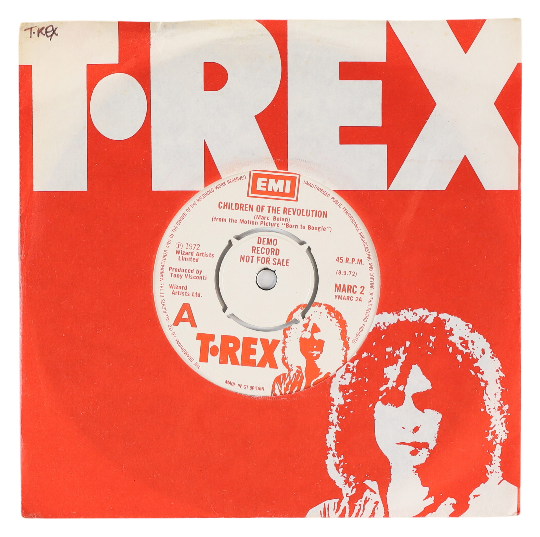 Lot 248 - T REX - CHILDREN OF THE REVOLUTION - UK DEMO