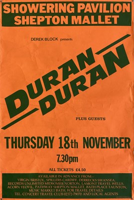 Lot 191 - DURAN DURAN CONCERT POSTER.