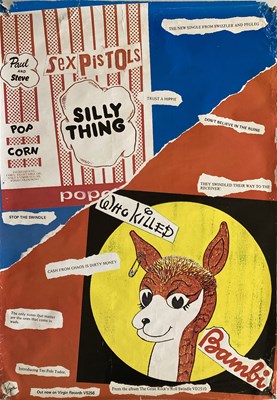 Lot 549 - SEX PISTOLS GREAT ROCK N' ROLL SWINDLE SILLY THING POSTER.