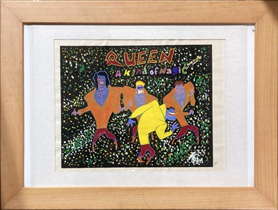 Lot 51 - QUEEN - SHOP DISPLAYS / FRAMED ITEMS.