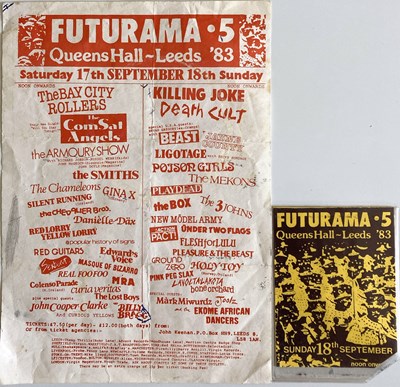 Lot 526 - SMITHS FUTURAMA FESTIVAL 1983 - FLYER AND TICKET.
